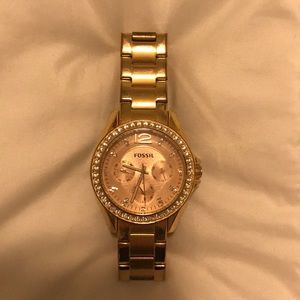 Rose Gold Fossil Watch